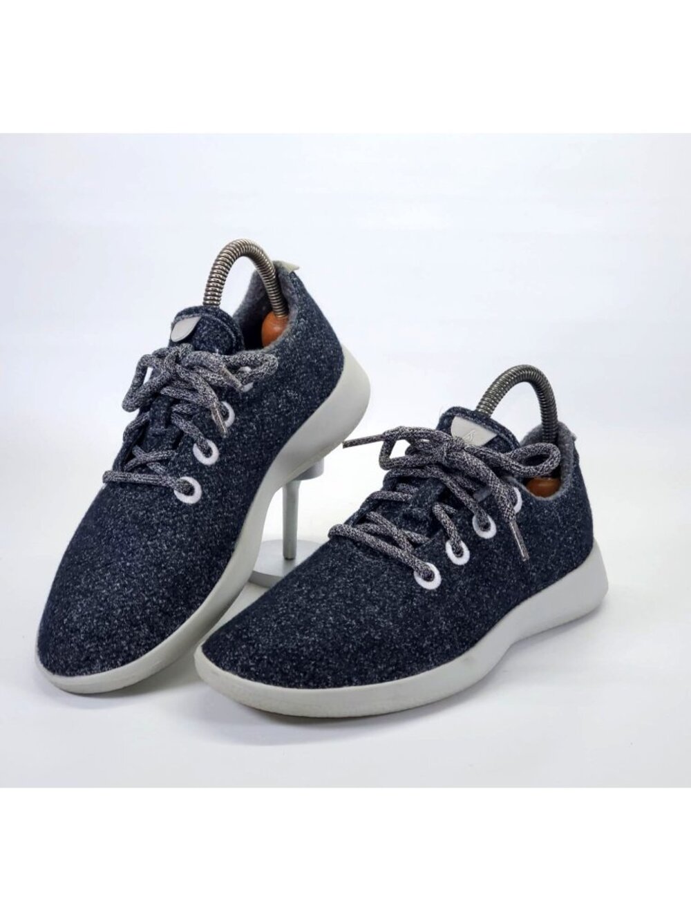 Allbirds Women's Wool Natural Dark Gray Lace Up Runners Comfort Shoes 7 1172 - Picture 3 of 15